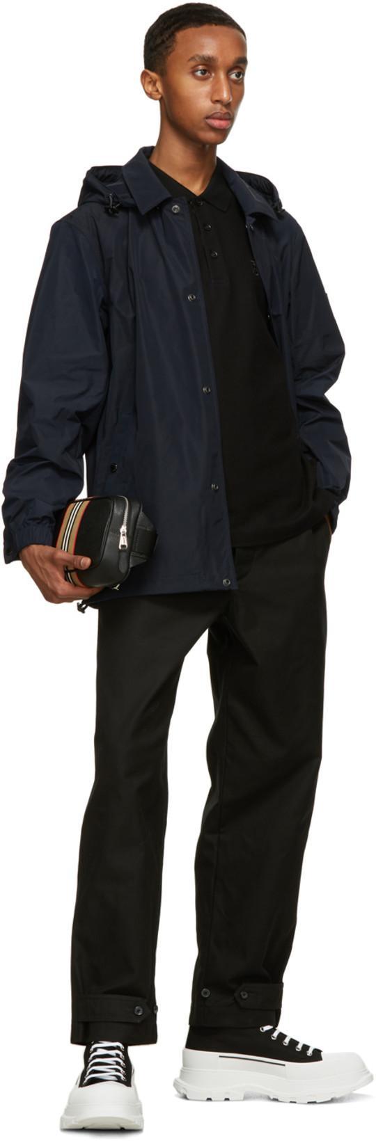 BURBERRY Eddie Tb Polo Shirt In Black