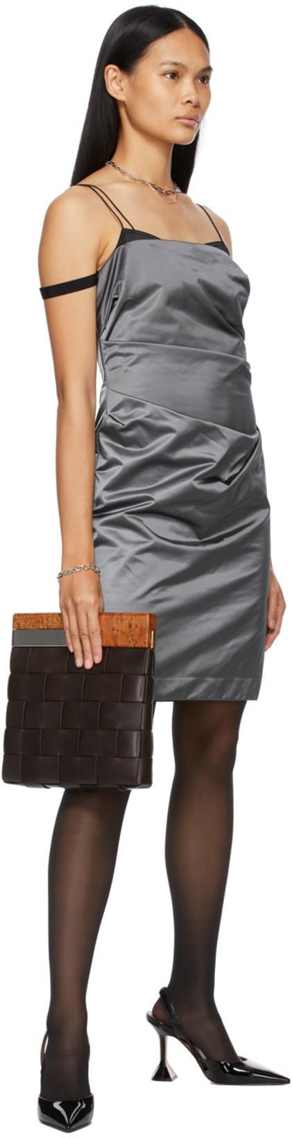 AMINA MUADDI Holli Pointed-toe Leather Slingback Heels In Black