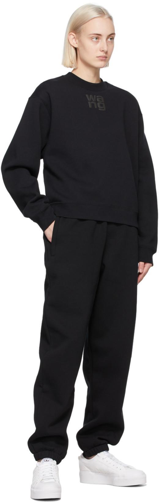 ALEXANDER WANG T T By Alexander Wang Puff Logo Sweatshirt In Black