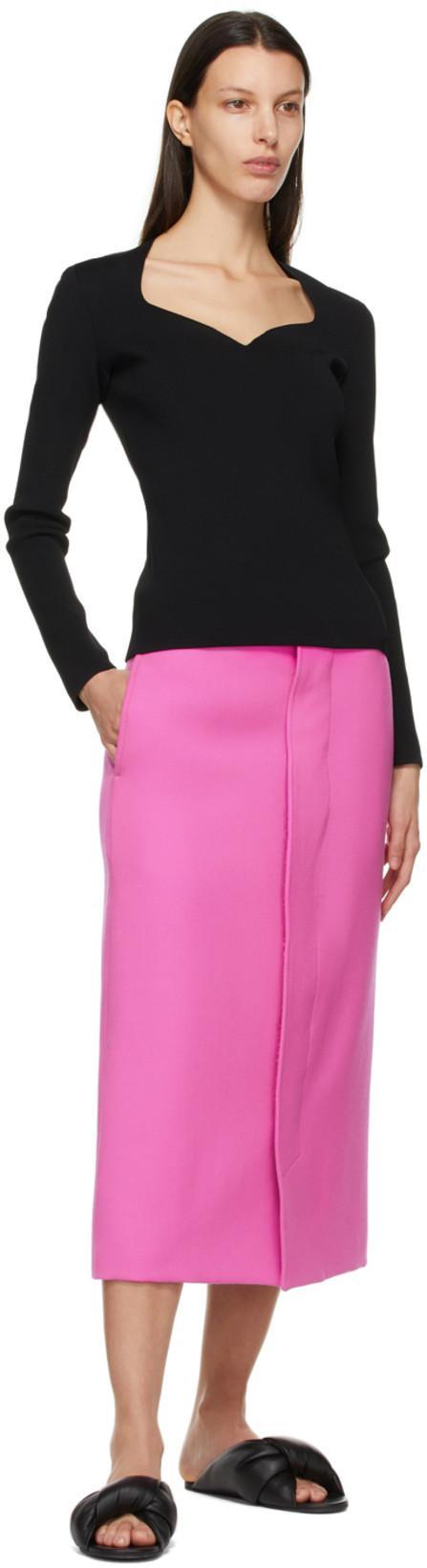 BALENCIAGA Women's Drapy Leather Slide Sandals In Black