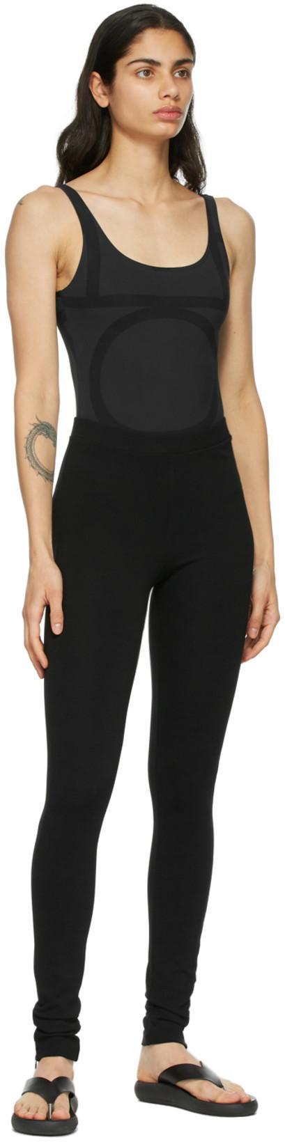 TOTÊME Womens Toteme Logo-print High-leg Swimsuit In Blue