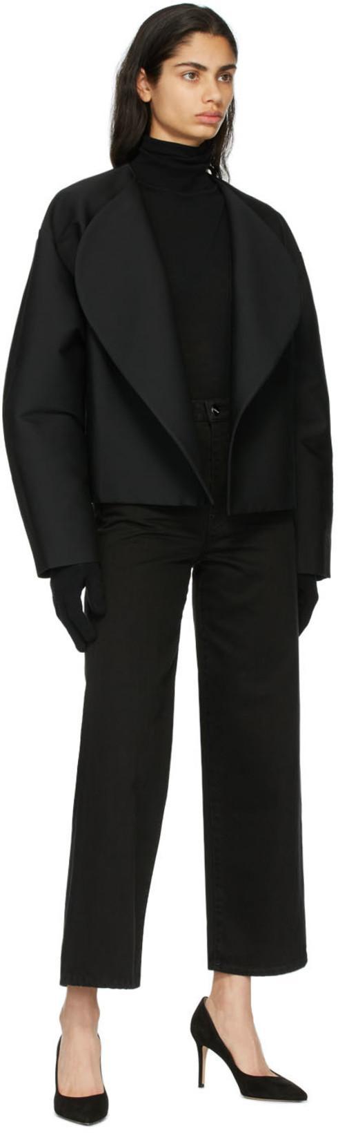 GIANVITO ROSSI Black Leather Suede Pumps