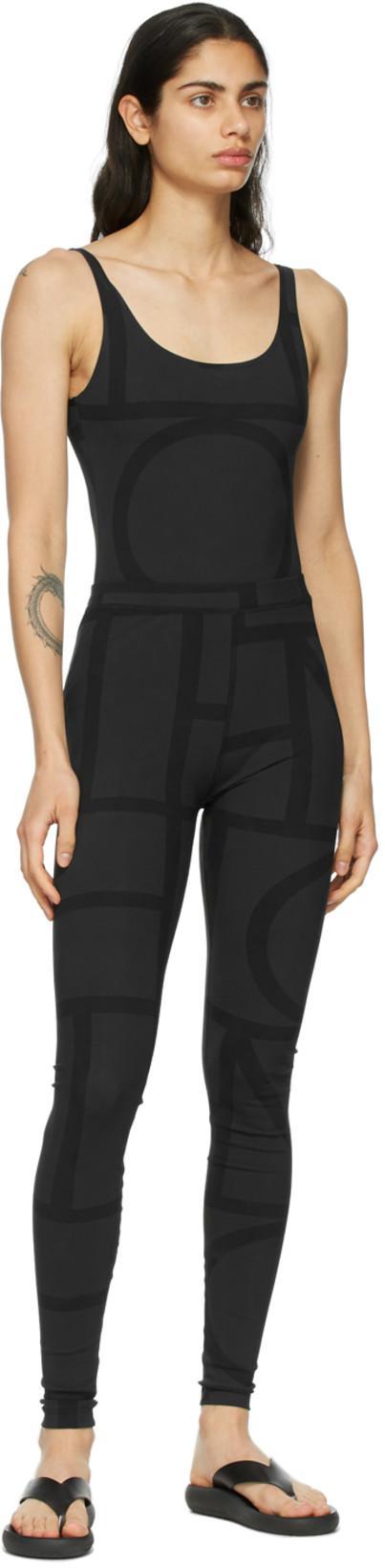 TOTÊME Womens Toteme Logo-print High-leg Swimsuit In Blue