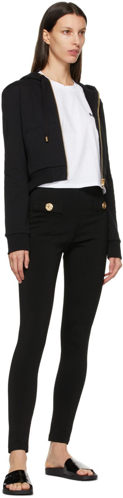 BALMAIN Flocked Logo T-shirt In White