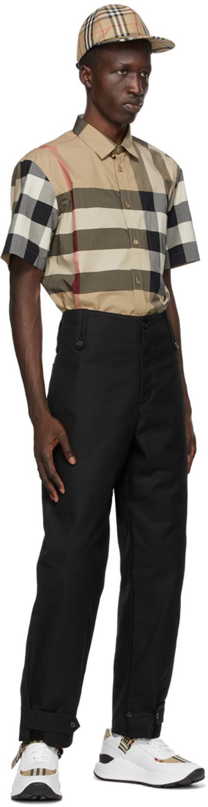 BURBERRY Men Cotton Shirt With Check Print In Multi