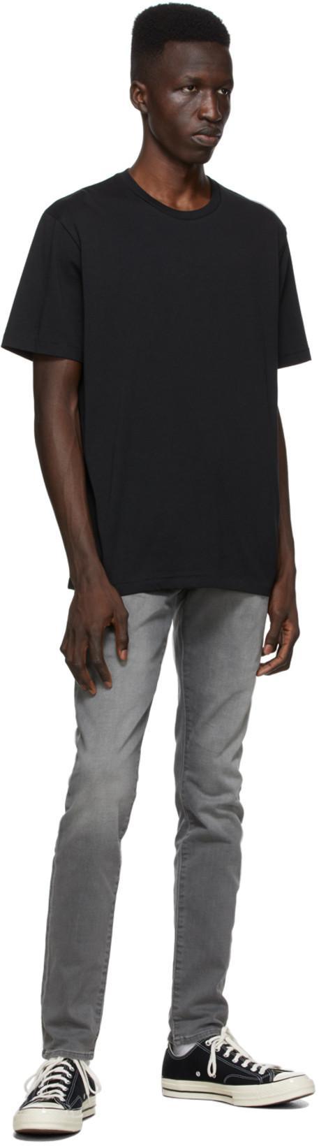 FRAME Heavyweight Slim-fit T-shirt In Noir