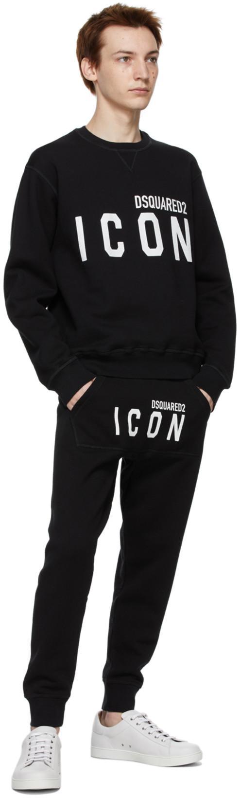 DSQUARED2 Dsquared Men Icon Cool Fit Sweatshirt In Black