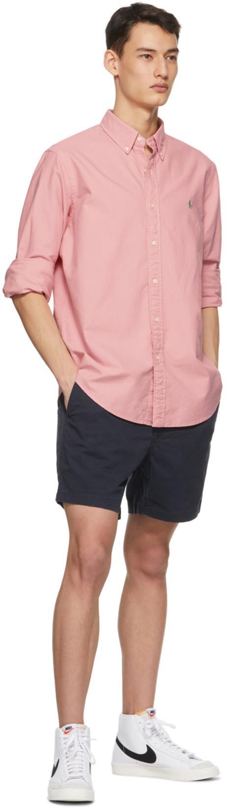POLO RALPH LAUREN Slim-fit Cotton Oxford Shirt In Pink