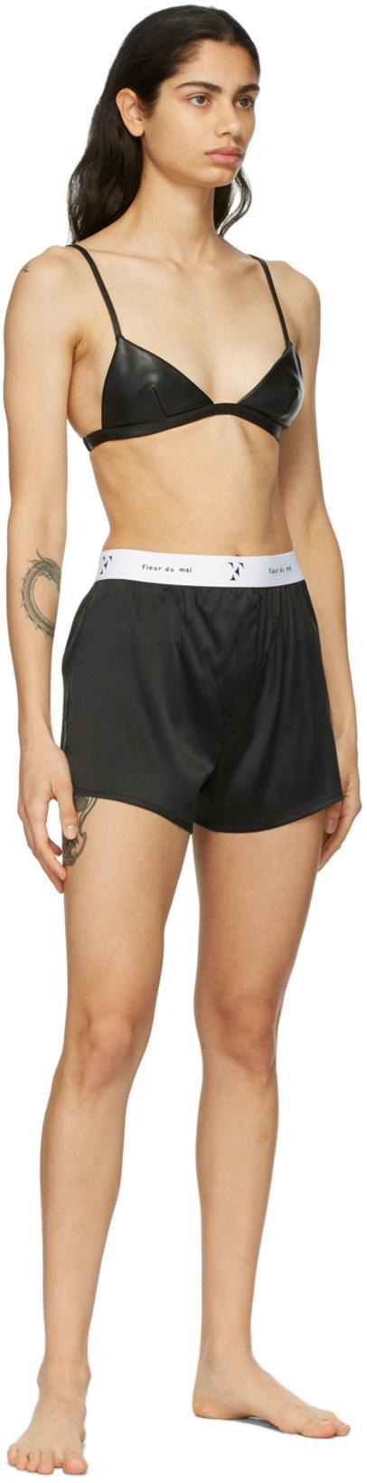 FLEUR DU MAL Unisex Washable Silk Boxers In Black
