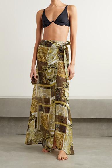 VERSACE One Piece Swimsuit With Greek Border In Black