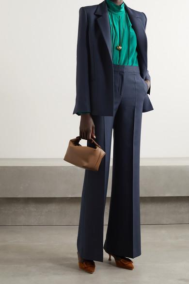 MANOLO BLAHNIK Maysale 50 Buckled Suede Mules In Brown