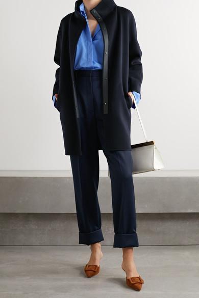 MANOLO BLAHNIK Maysale 50 Buckled Suede Mules In Brown