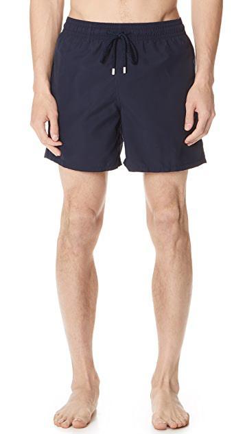 VILEBREQUIN Recycled Nylon Swim Shorts With Elastic Waistband In Blue