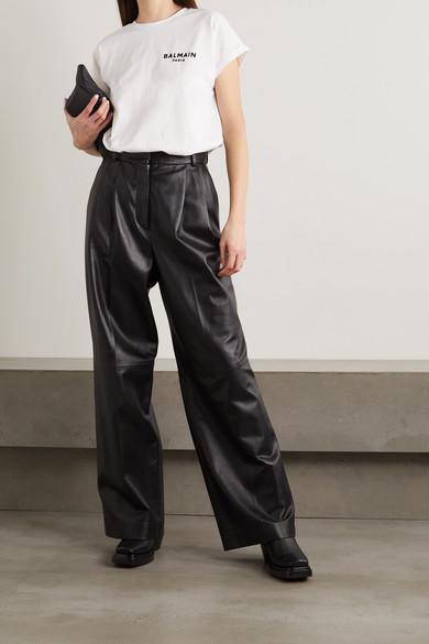 BALMAIN Flocked Logo T-shirt In White