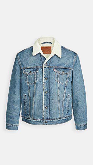 LEVI'S Sherpa Trucker Jacket Blue