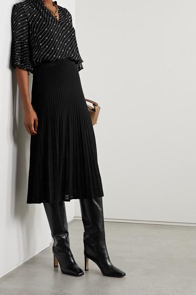 JIMMY CHOO Tempe Knee-high Leather Boots In Black