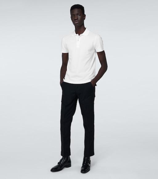 TOM FORD Towelling Polo In Neutral