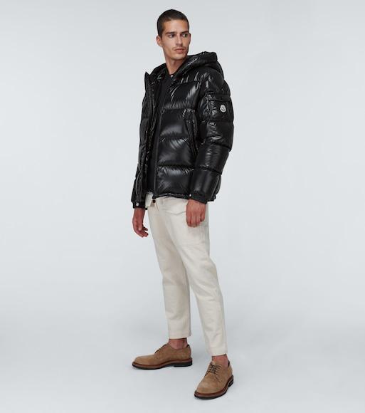 MONCLER Men Detachable Hood Padded Down Jacket In Black