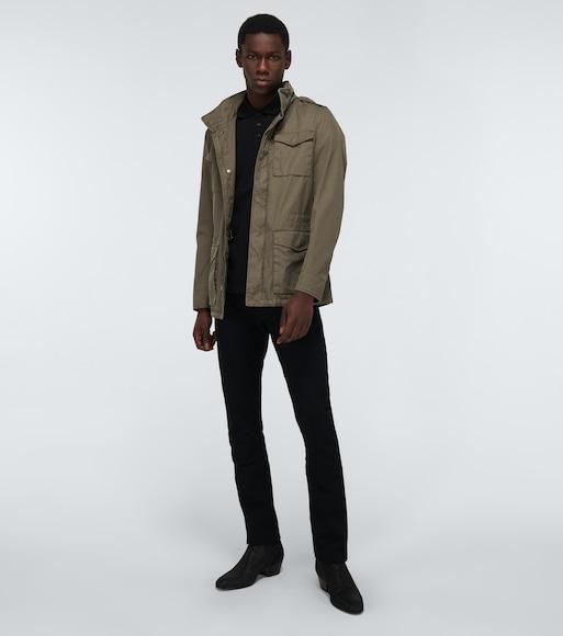 SAINT LAURENT Cassandre Polo Shirt In Black