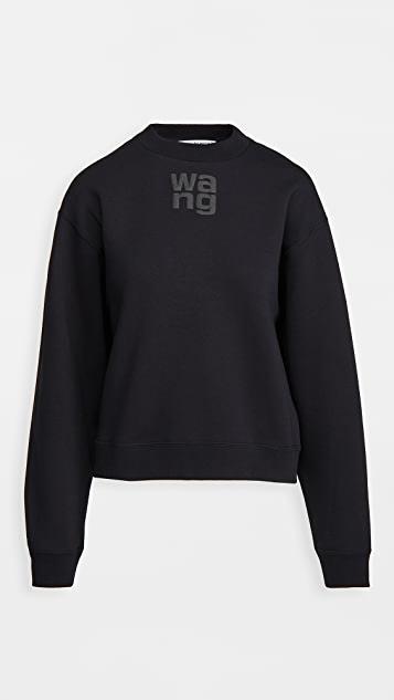 ALEXANDER WANG T T By Alexander Wang Puff Logo Sweatshirt In Black
