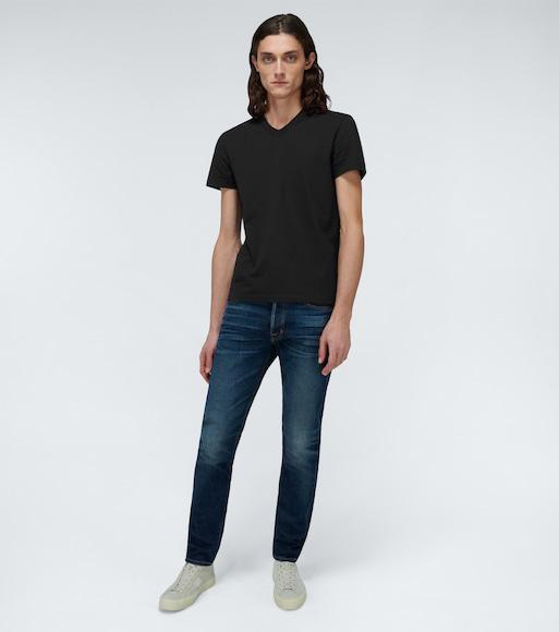 TOM FORD Lyocell And Cotton Regular Fit T-shirt Clothing In Black