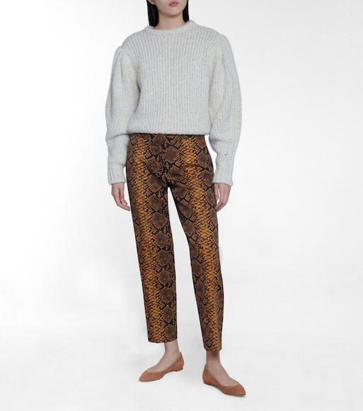 GIANVITO ROSSI Vernice Patent-leather Mary Jane Point-toe Flats In Praline