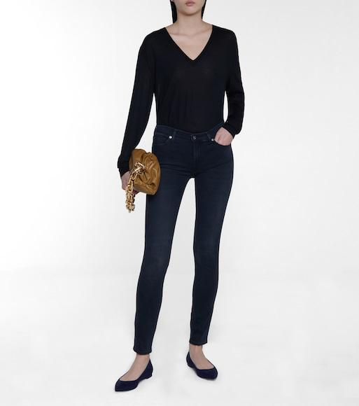 GIANVITO ROSSI Gianvito Suede Ballet Flats In Blue