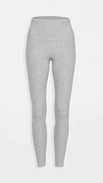 BEYOND YOGA Spacedye Slim Racerback Cropped Tank Top In Cloud White