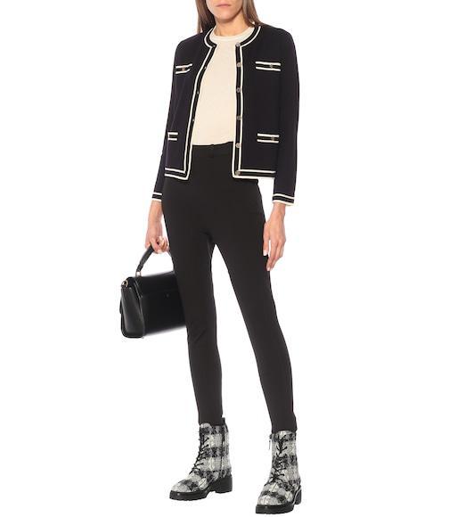 TORY BURCH Black Merino Wool Cardigan