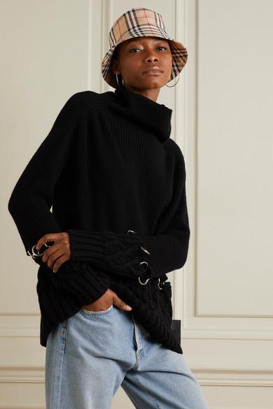 BURBERRY Check Cotton Bucket Hat Hats Beige In Brown