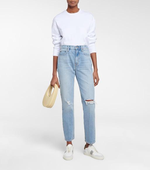 WARDROBE.NYC Crew Neck Stretch-jersey T-shirt In White