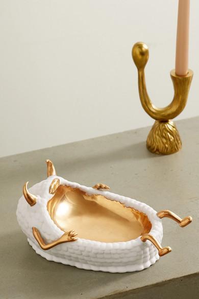 L'OBJET X Haas Brothers White Lazy Susan Bowl