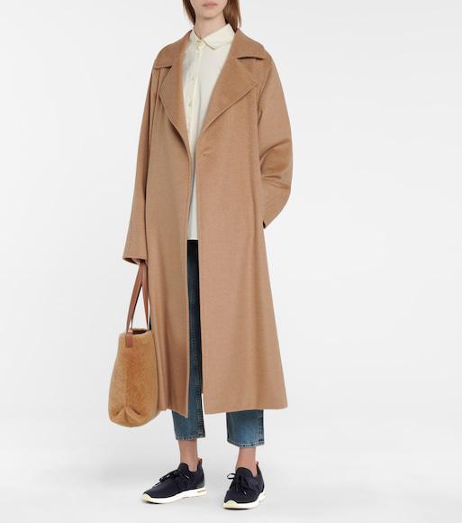 LORO PIANA Knit Lace-up Runner Sneakers In Blue Navy