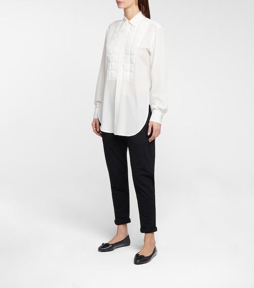 LORO PIANA Belted Leather-trimmed Cashmere Cape In Black