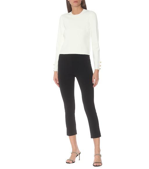 VERONICA BEARD Zip-back Scuba Trousers In Black