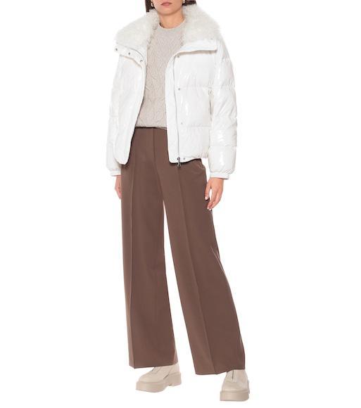 THE ROW Zip Leather Platform Boots In Gray