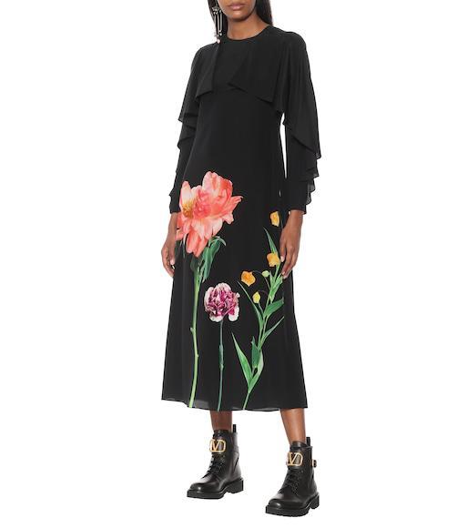 VALENTINO GARAVANI Dnu Pack Valentino Vlogo 35 Leather Combat Boot In Black