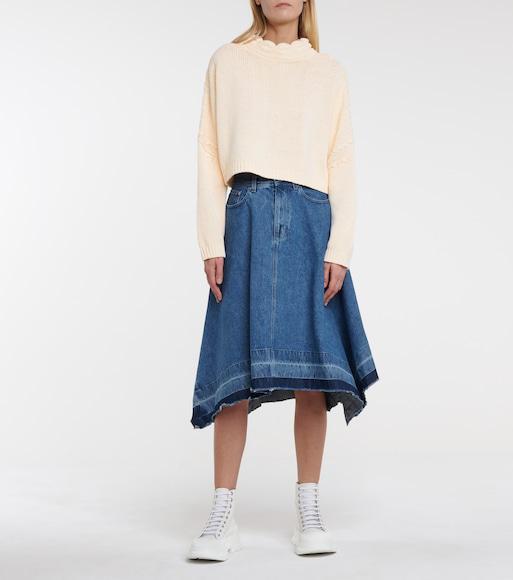 ALEXANDER MCQUEEN 45mm Tread Slick Canvas Combat Boots In White