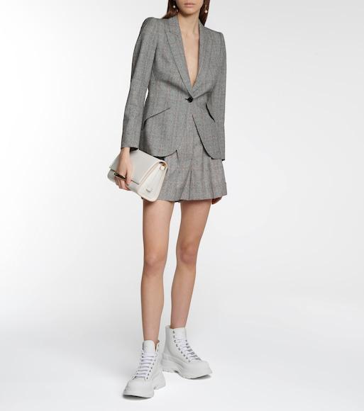 ALEXANDER MCQUEEN 45mm Tread Slick Canvas Combat Boots In White