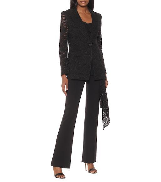 VERONICA BEARD Hibiscus Black Stretch-twill Trousers