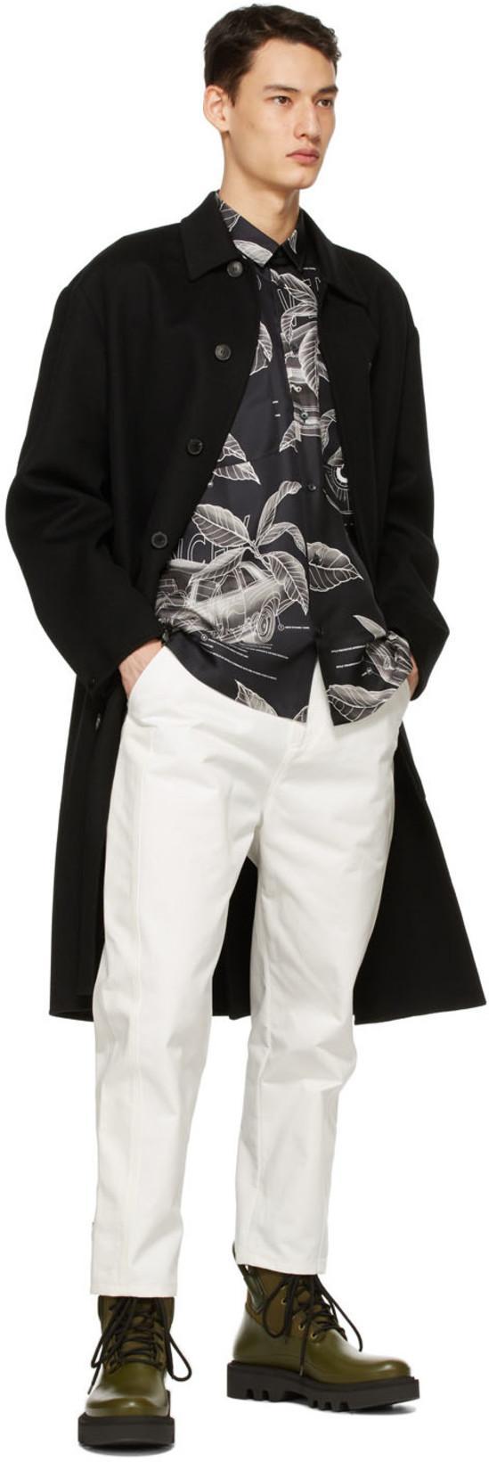 VALENTINO Baggy Fit Tapered Trousers In White