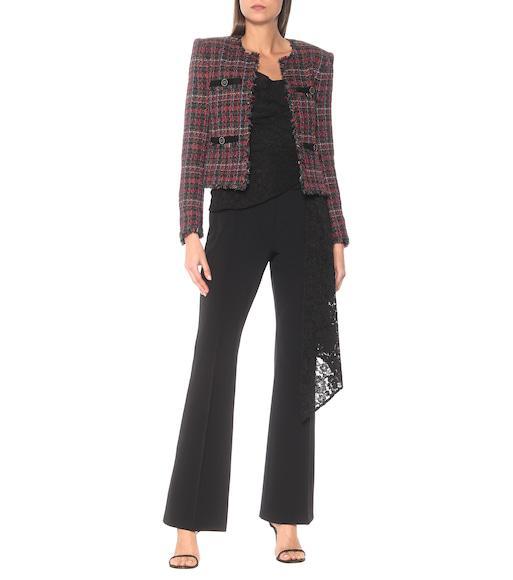 VERONICA BEARD Hibiscus Black Stretch-twill Trousers