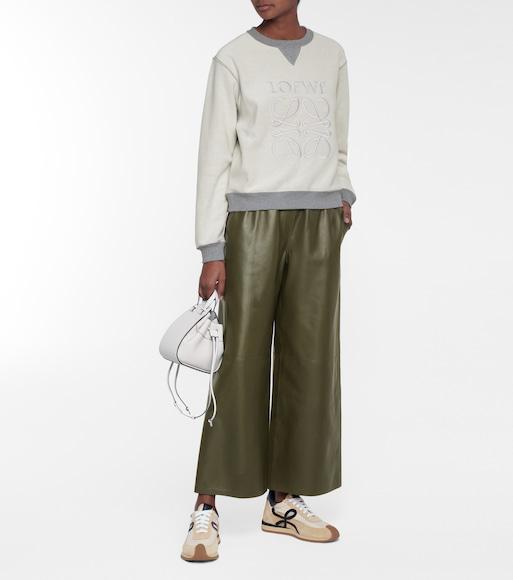 LOEWE Low-cut Lace-up Sneakers In Nude