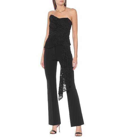VERONICA BEARD Hibiscus Black Stretch-twill Trousers