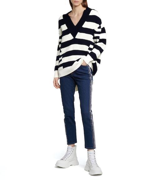 ALEXANDER MCQUEEN 45mm Tread Slick Canvas Combat Boots In White