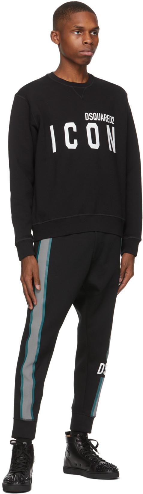 DSQUARED2 Dsquared Men Icon Cool Fit Sweatshirt In Black