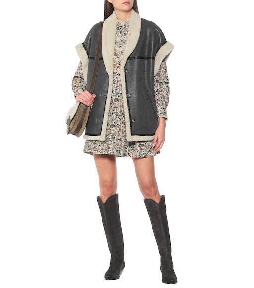 ISABEL MARANT Denvee Suede Leather Boots In Animal Print