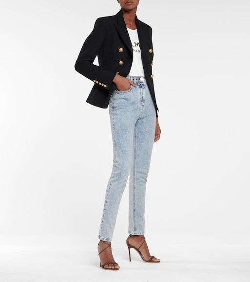 BALMAIN Logo-print Sleeveless T-shirt In White