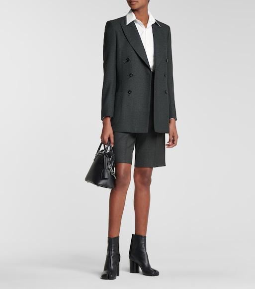 MAISON MARGIELA 20mm Tabi Brushed Leather Loafers In Black