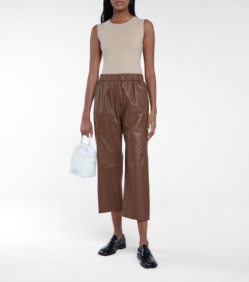 MAISON MARGIELA 20mm Tabi Brushed Leather Loafers In Black